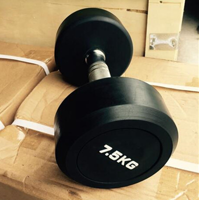 Equipo de gimnasio de levantamiento de pesas sin acero Dumbbell de caucho recubierto para unisex 5-25kg