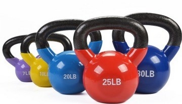 Competencia Kettlebell para entrenamiento profesional Unisex en polvo recubierto de hierro fundido peso libre