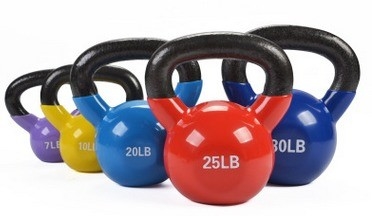 Kettlebell de hierro fundido de colores con recubrimiento en polvo Una necesidad para los entusiastas del fitness unisex