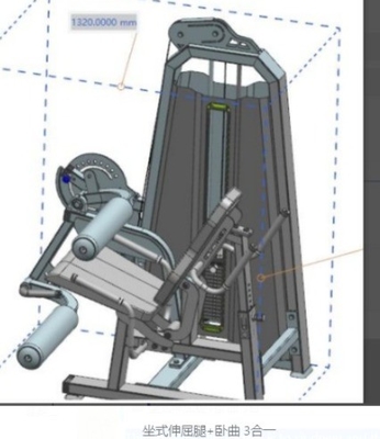 Equipo de ejercicios para el gimnasio en el hogar 2 en 1 Extensión de piernas sentada máquina de curl para el culturismo
