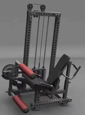 Equipo de ejercicios de culturismo con doble asiento Curl de piernas de extensión de piernas Entrenador funcional