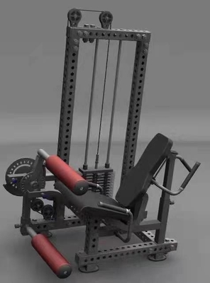Entrenamiento de fuerza Construcción corporal Cargador mediano Máquina de extensión de piernas de doble asiento