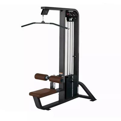 Mejorar la fuerza del hombro con pines Dropset en el equipo de ejercicios sentado Lat Pull Down