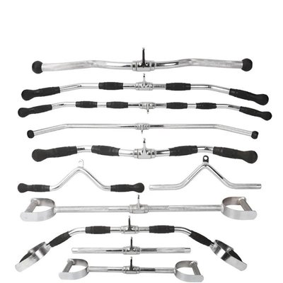 Entrenador de gimnasio de entrenamiento integrado Pull Down Bar Handle con agarres Accesorio de barra de cable