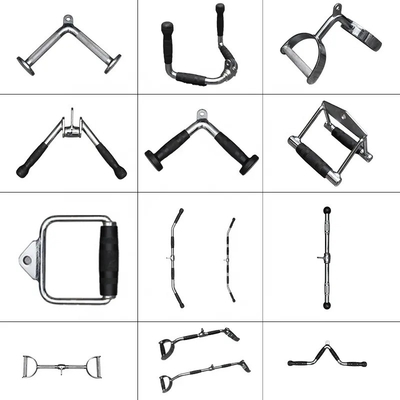 Entrenador de gimnasio de entrenamiento integrado Pull Down Bar Handle con agarres Accesorio de barra de cable