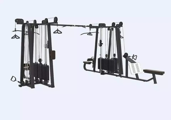 8 Estación Lat Tirar hacia abajo Long Pull Back Press Cable Crossover