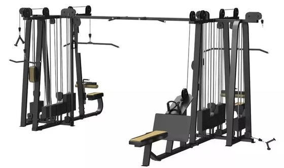 8 Estación Lat Tirar hacia abajo Long Pull Back Press Cable Crossover