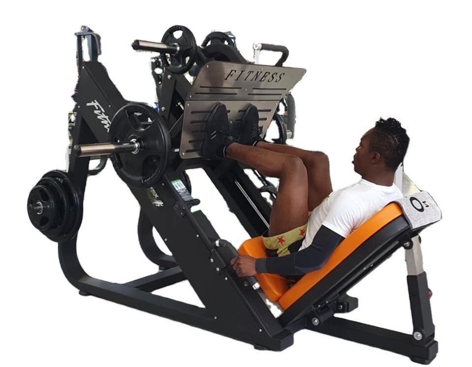 Bodybuilding Ejercicio de fuerza máquina para 45 grados de placa cargada entrenamiento de prensa de piernas