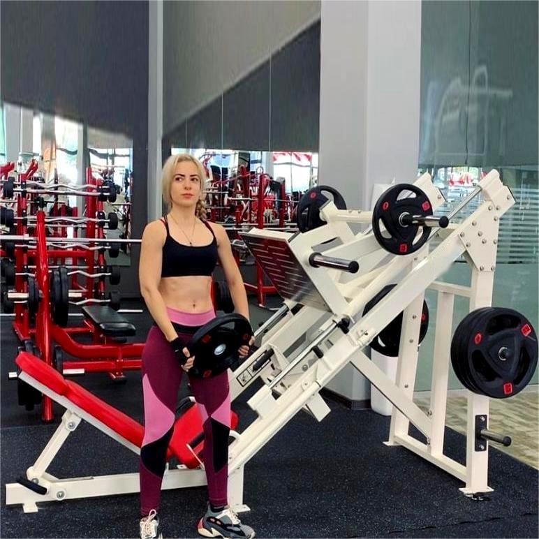 Presión de piernas lineal de 45 grados para entrenamiento de fuerza muscular en equipos de gimnasio