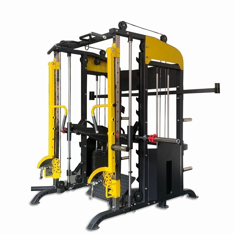 Equipo de gimnasio Máquina Smith 3d con prensa de piernas Centro de gimnasio Color de marco seleccionable opcional
