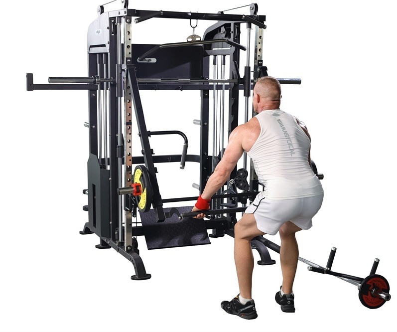 Entrenamiento de fuerza en el hogar con el cable de remo de tracción de lateral duradero y más