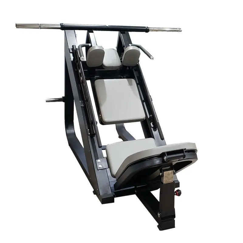 Ejercicio físico Placa del cuerpo Cargado 45 grados Pierna Presión Hack Deslizamiento Glutes de la ternera Hack Cuclillas