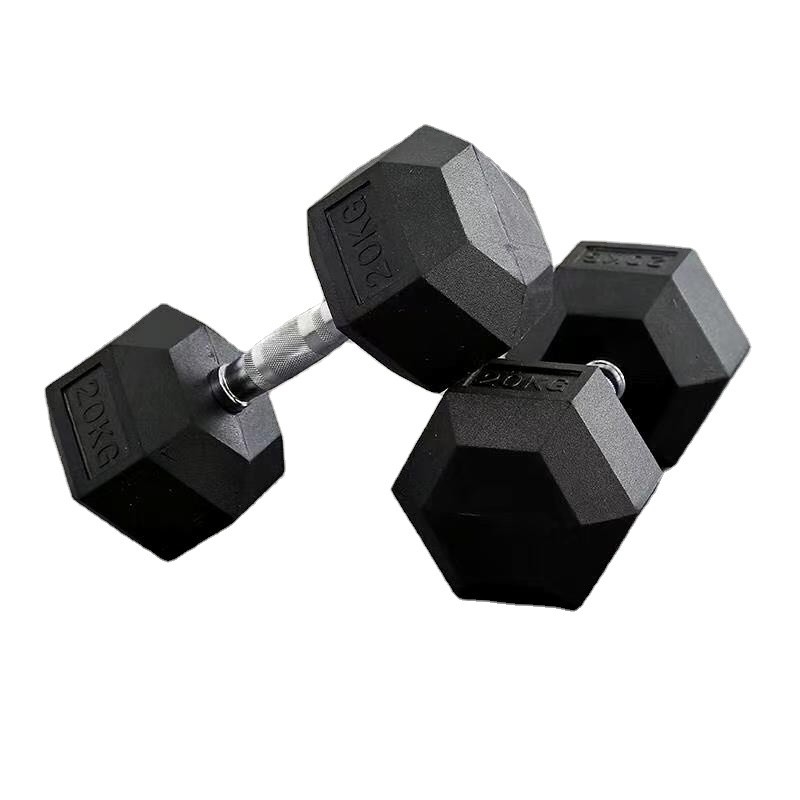 Cubierta de goma hexadecimal Dumbbell para brazos Varios pesos de 2,5 kg a 40 kg Departamento de hombres