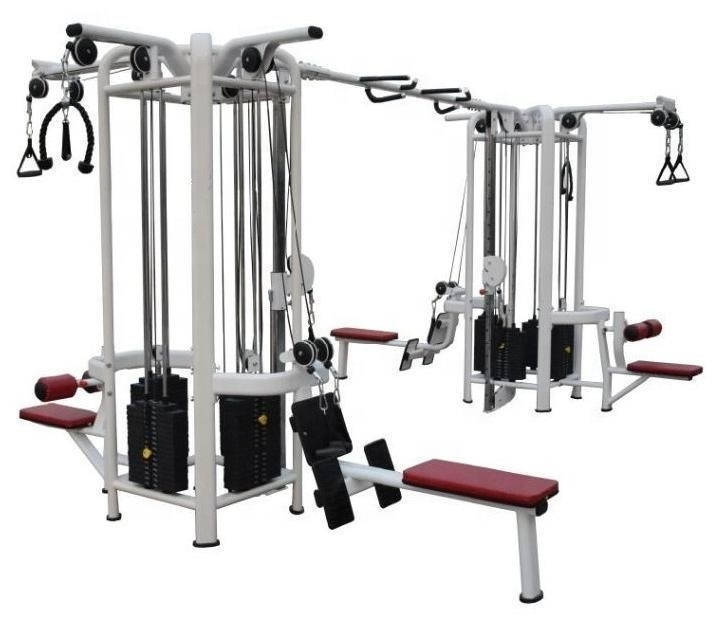 8 Estaciones Entrenador funcional Equipo de gimnasio para unisexo Color de marco seleccionable opcional