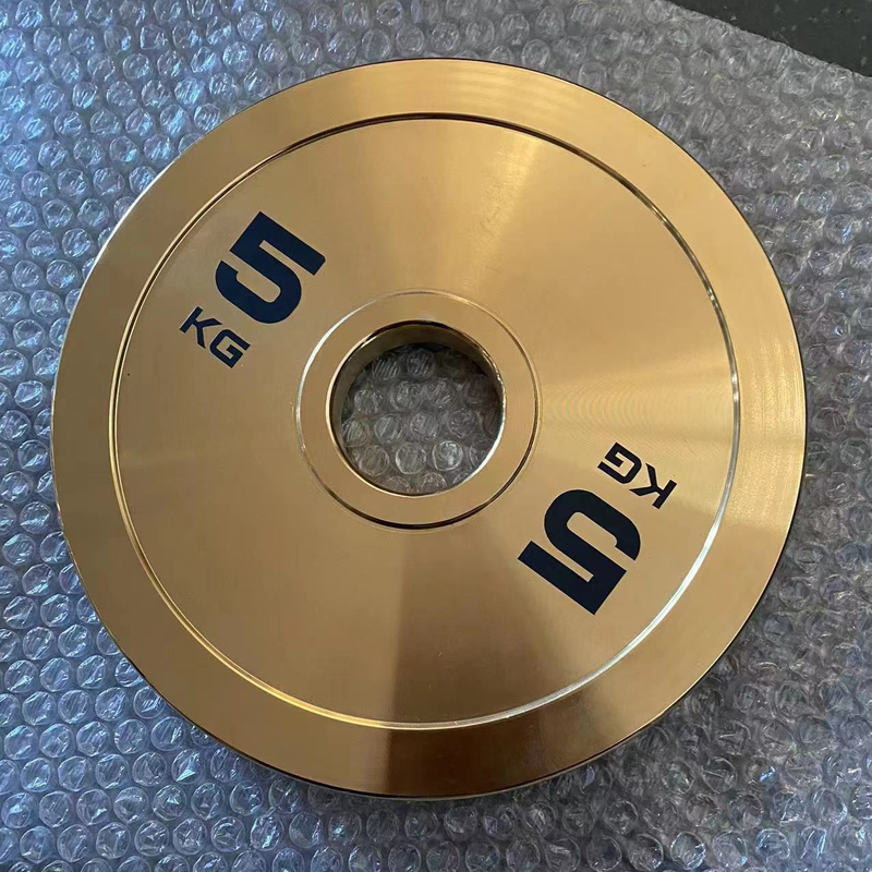 Entrenamiento de fuerza hecho fácil Placa de oro cromo barril de hierro fundido con placas de peso conjunto