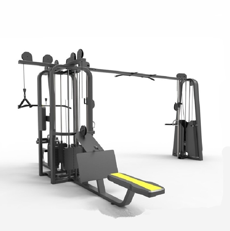 Equipo de gimnasio multiestación para entrenamiento de fuerza y entrenamientos multifuncionales