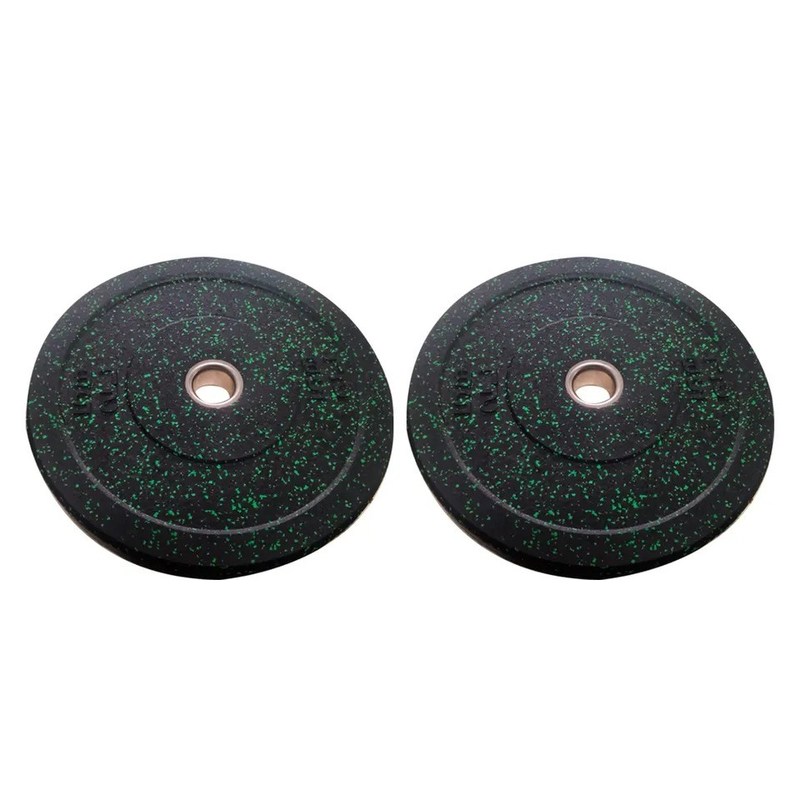 Disco de puntos de partículas multicolor de goma parachoques de levantamiento de pesas barra con estilo moderno